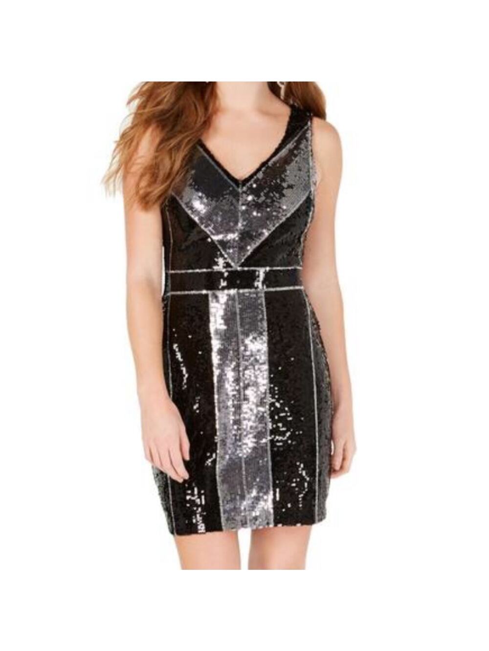 NWT B. DARLIN SEQUIN PARTY COKTAIL DRESS SIZE 3/4